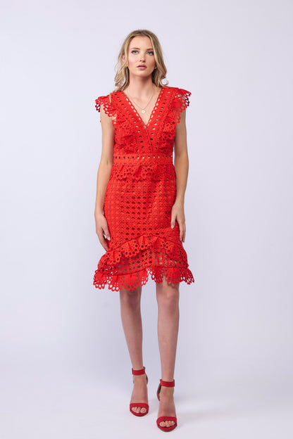 OHARA DRESS - TOMATO