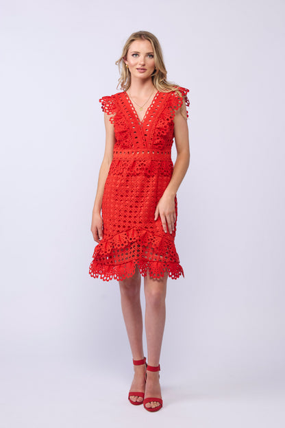 OHARA DRESS - TOMATO