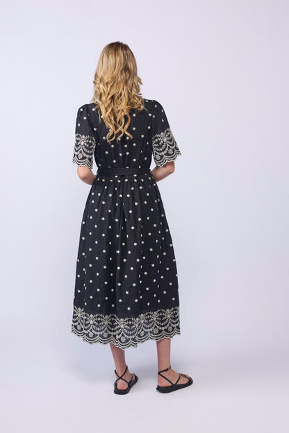 CHARLIE DRESS - BLACK CHANTILLY