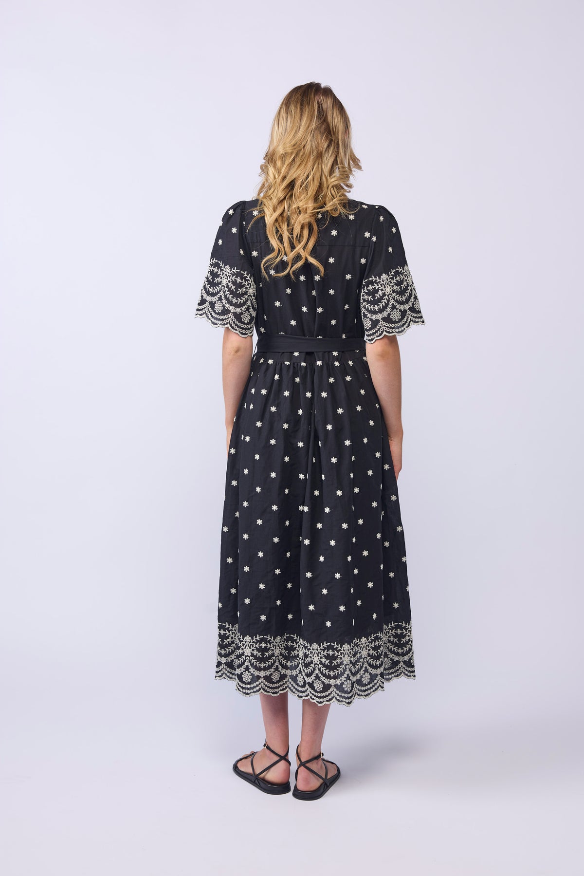 CHARLIE DRESS - BLACK CHANTILLY