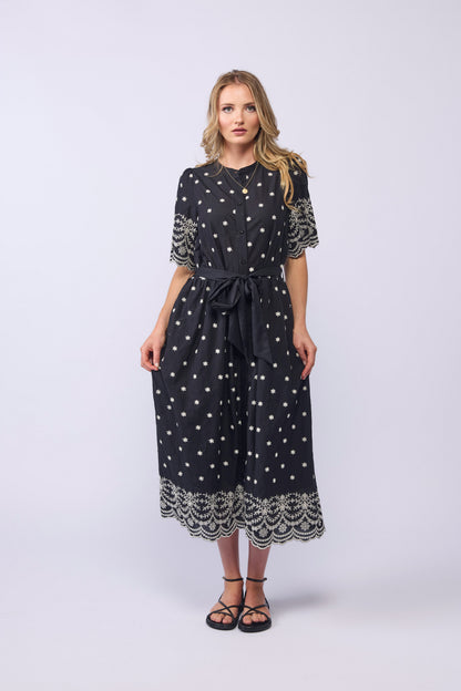 CHARLIE DRESS - BLACK CHANTILLY