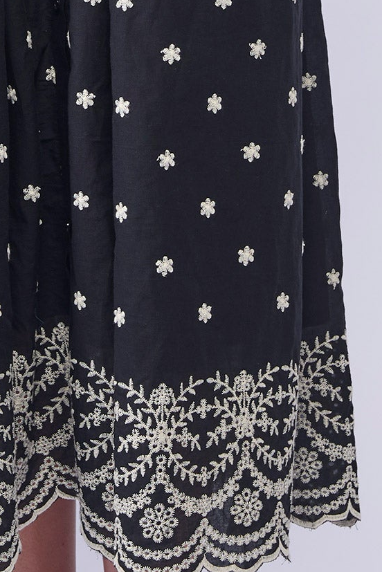 CHARLIE DRESS - BLACK CHANTILLY