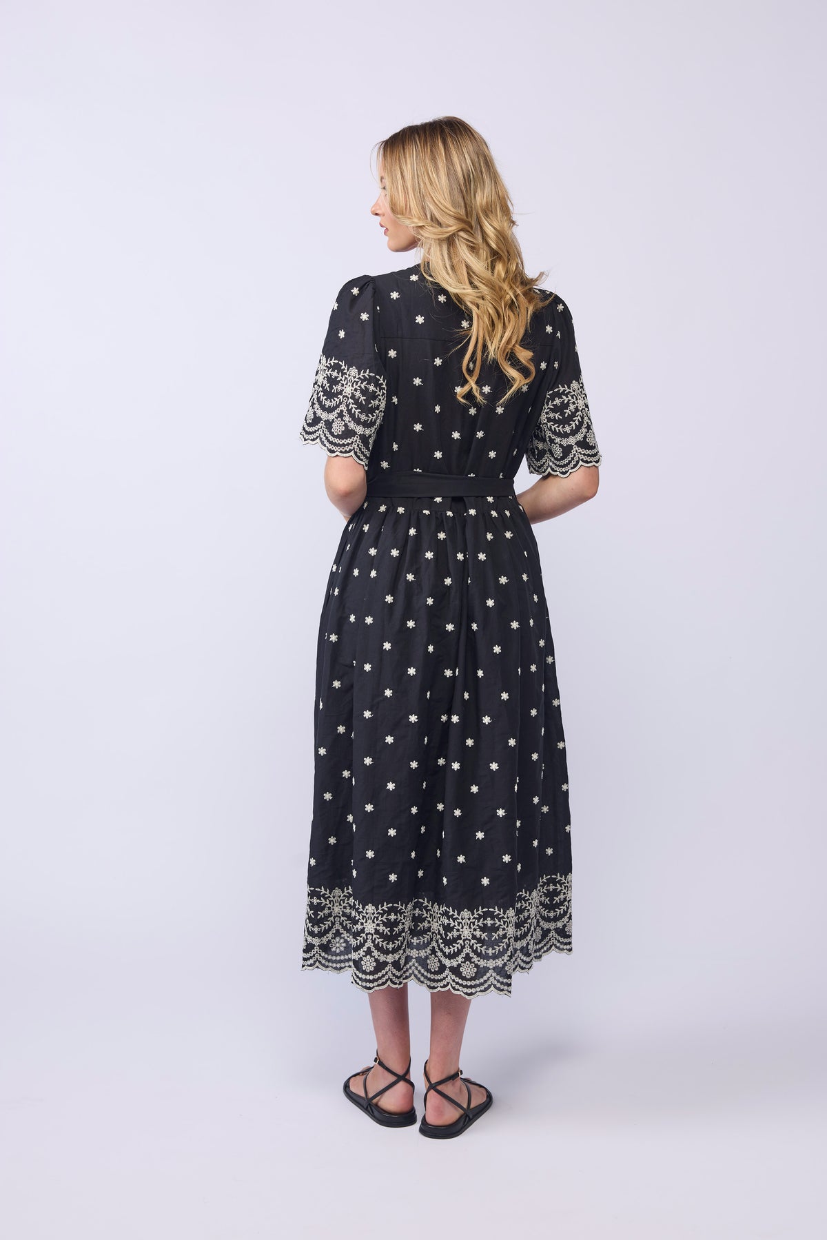 CHARLIE DRESS - BLACK CHANTILLY