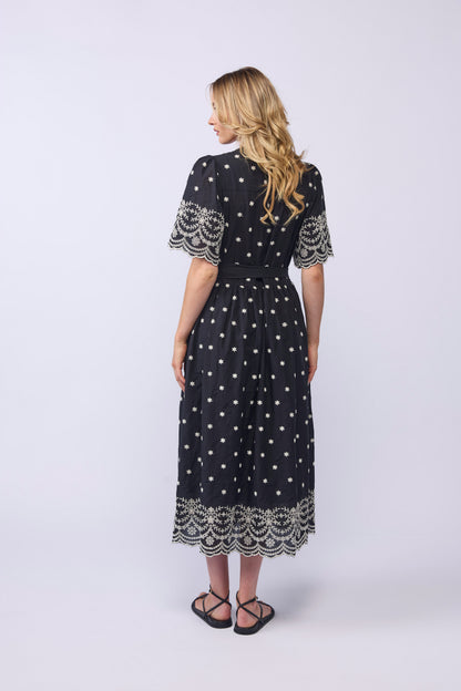 CHARLIE DRESS - BLACK CHANTILLY