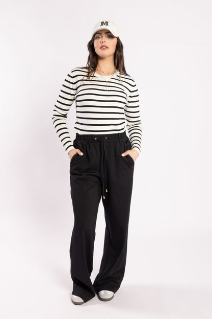 4033P - Lake Pant Ponti - Black Ponti