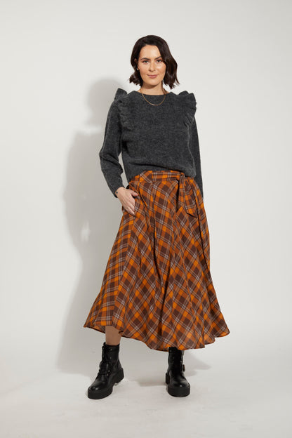 6051 - Claire Skirt - Autumn Check