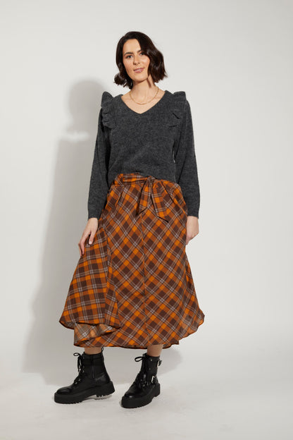 6051 - Claire Skirt - Autumn Check