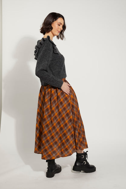 6051 - Claire Skirt - Autumn Check