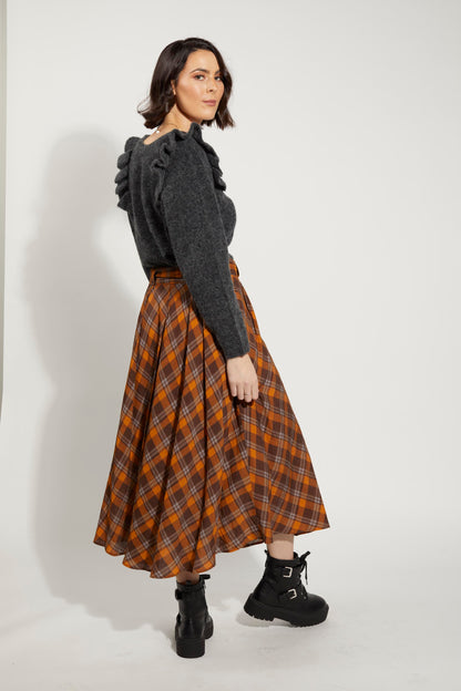 6051 - Claire Skirt - Autumn Check