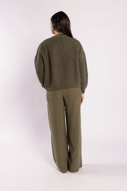 3075 - Taffy Cardi - Olive Green