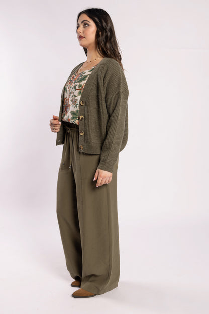 3075 - Taffy Cardi - Olive Green