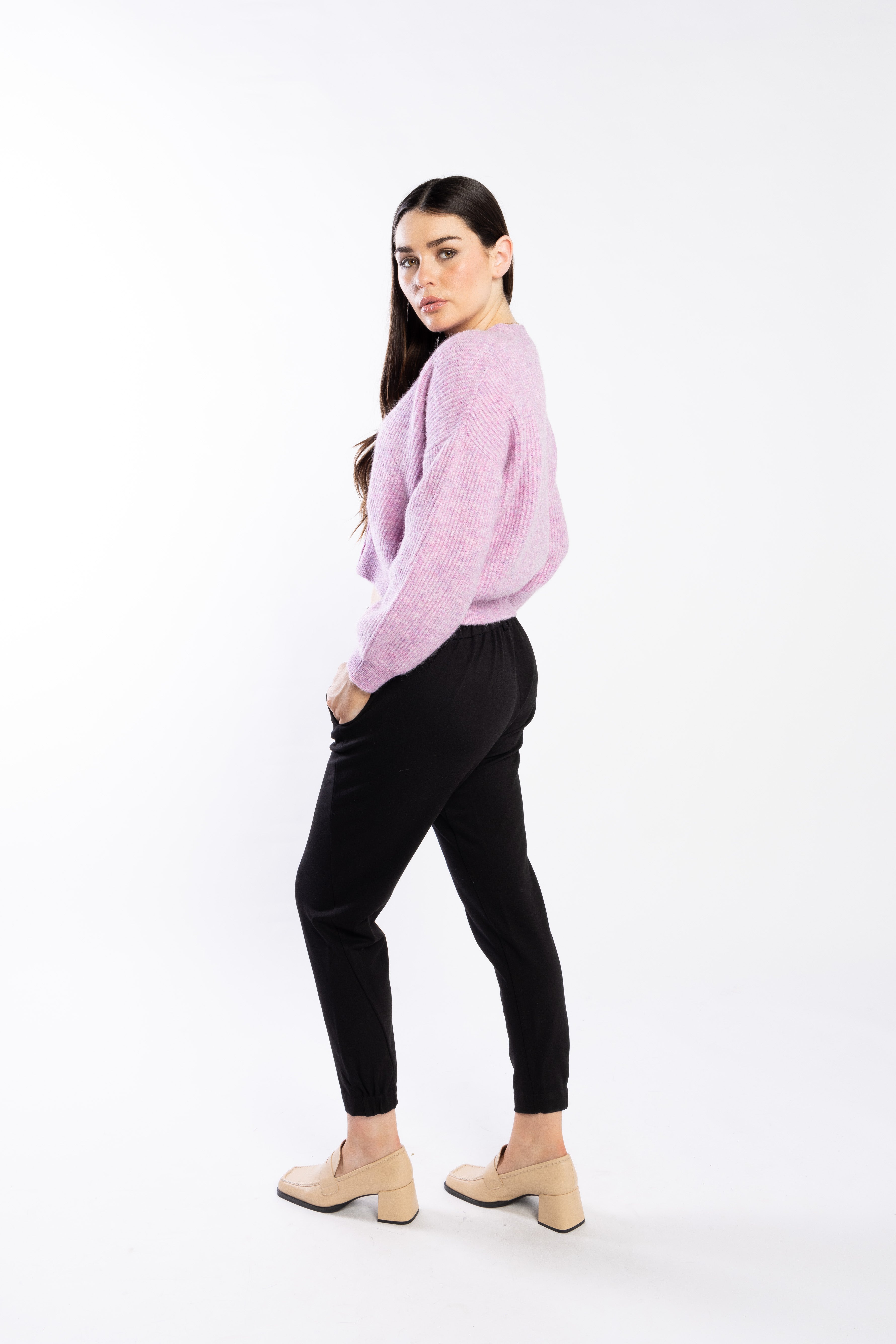 3075 -Taffy Cardi - Mauve