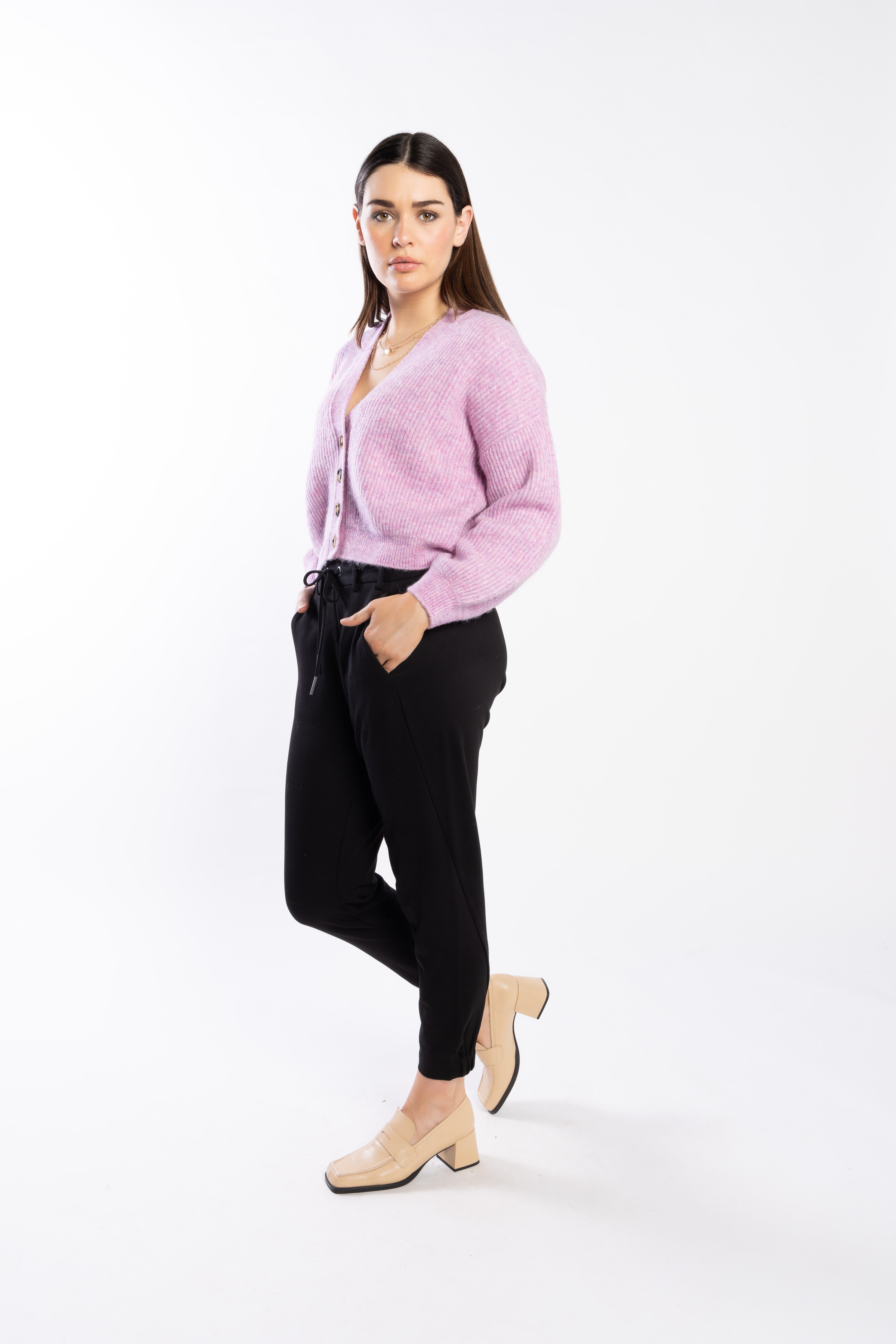 3075 -Taffy Cardi - Mauve