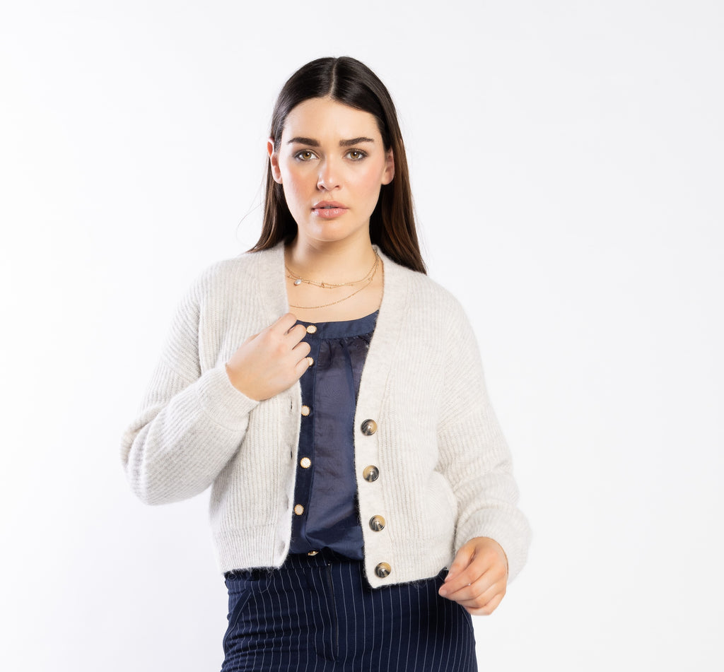 3075 - Taffy Cardi - Oatmeal