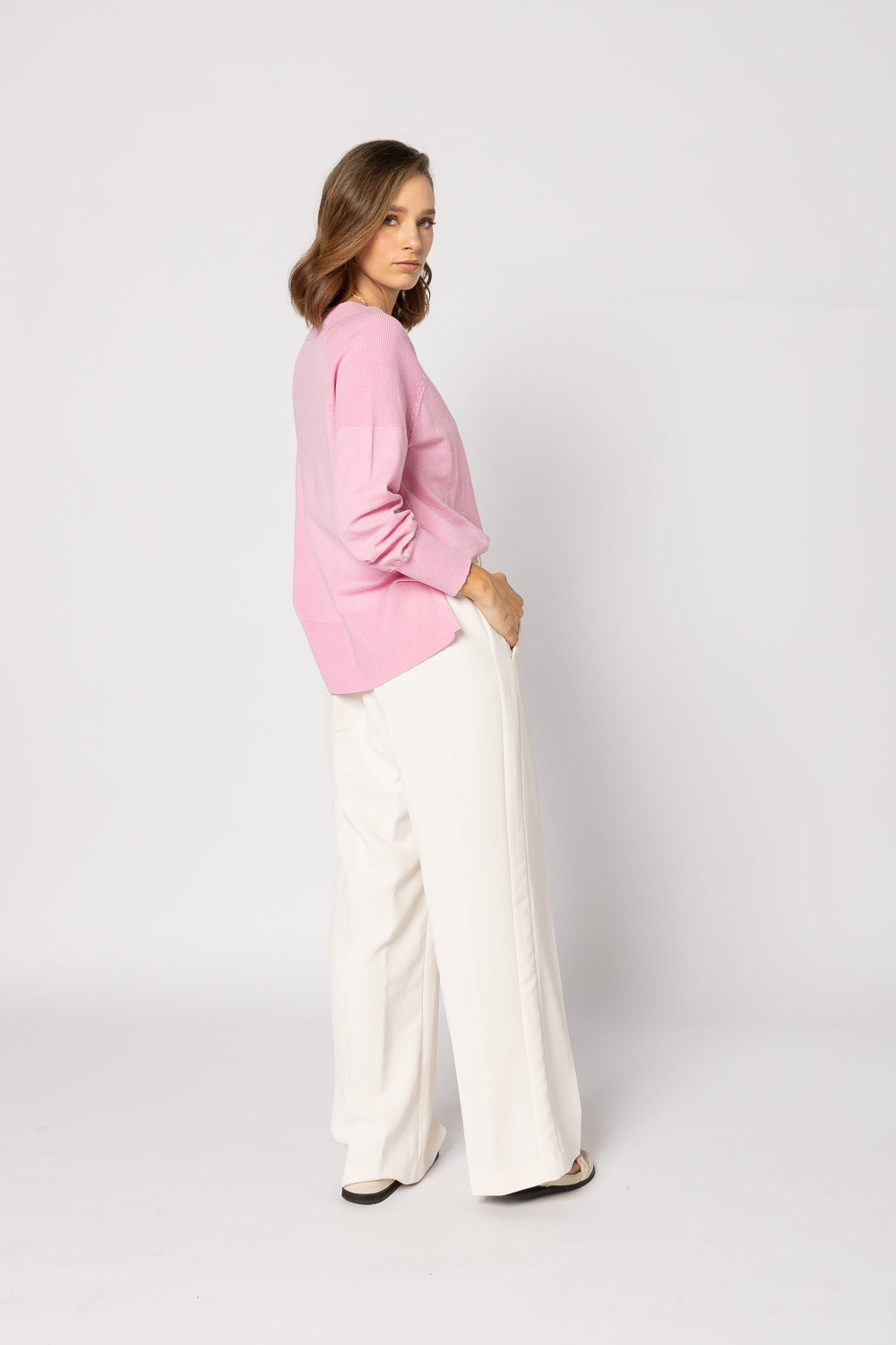 3081 - Saturday Sweater - Bubblegum Pink
