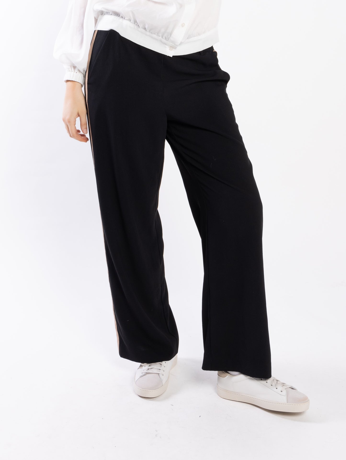 4048 - Forde Pants - Black/Tan/Cream Stripe