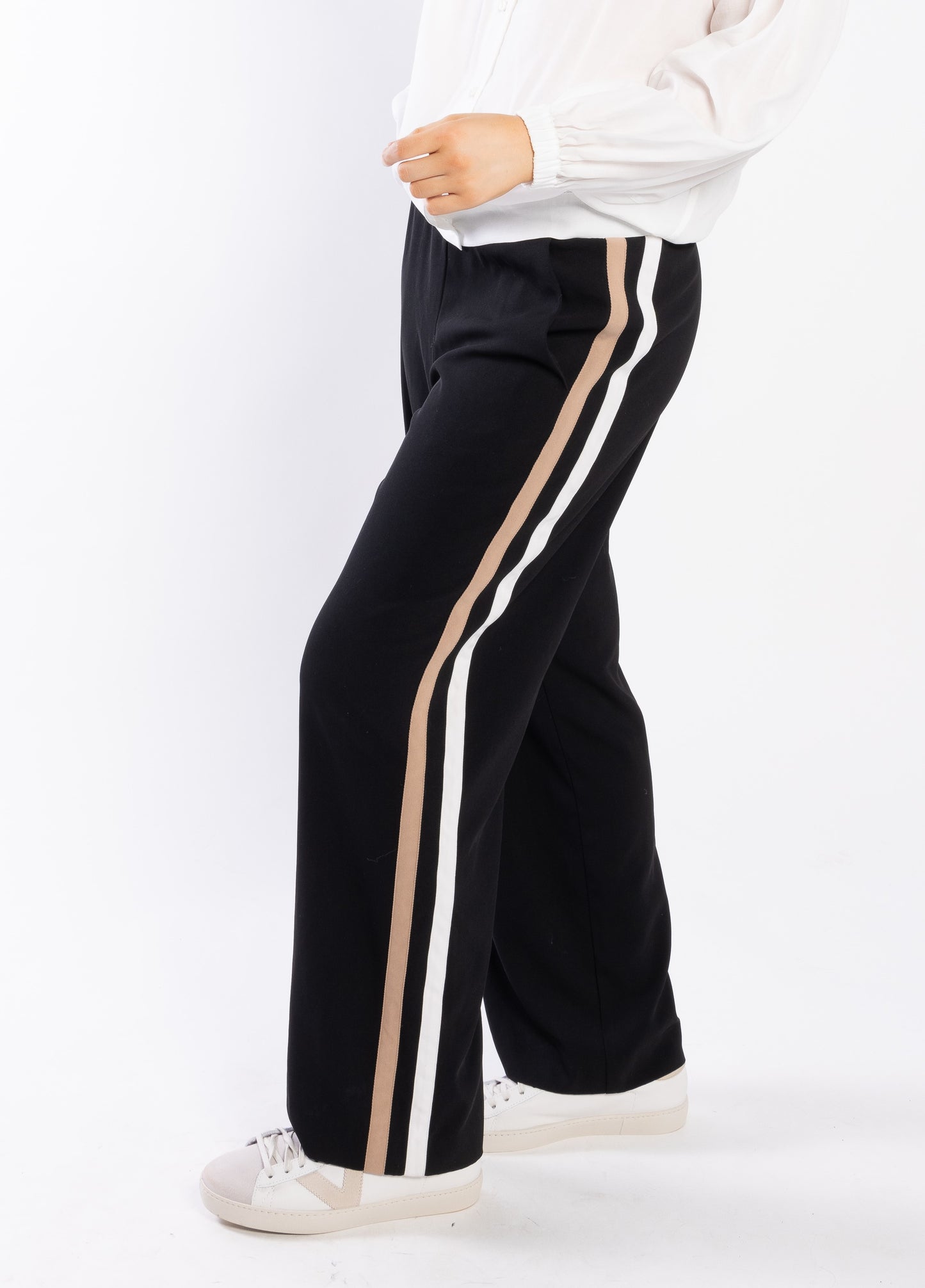 4048 - Forde Pants - Black/Tan/Cream Stripe