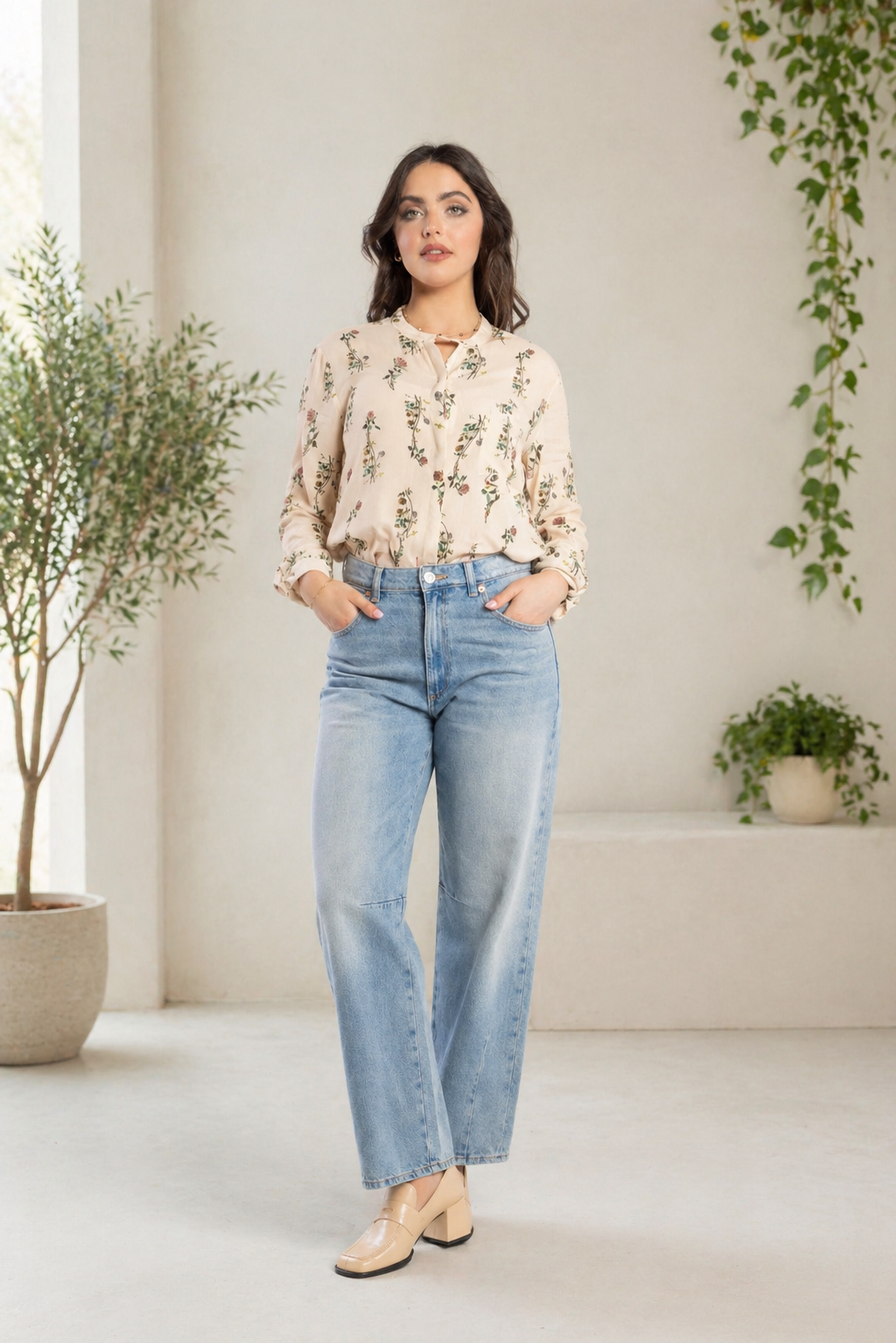 8055 - Salut Shirt - Wild Flower