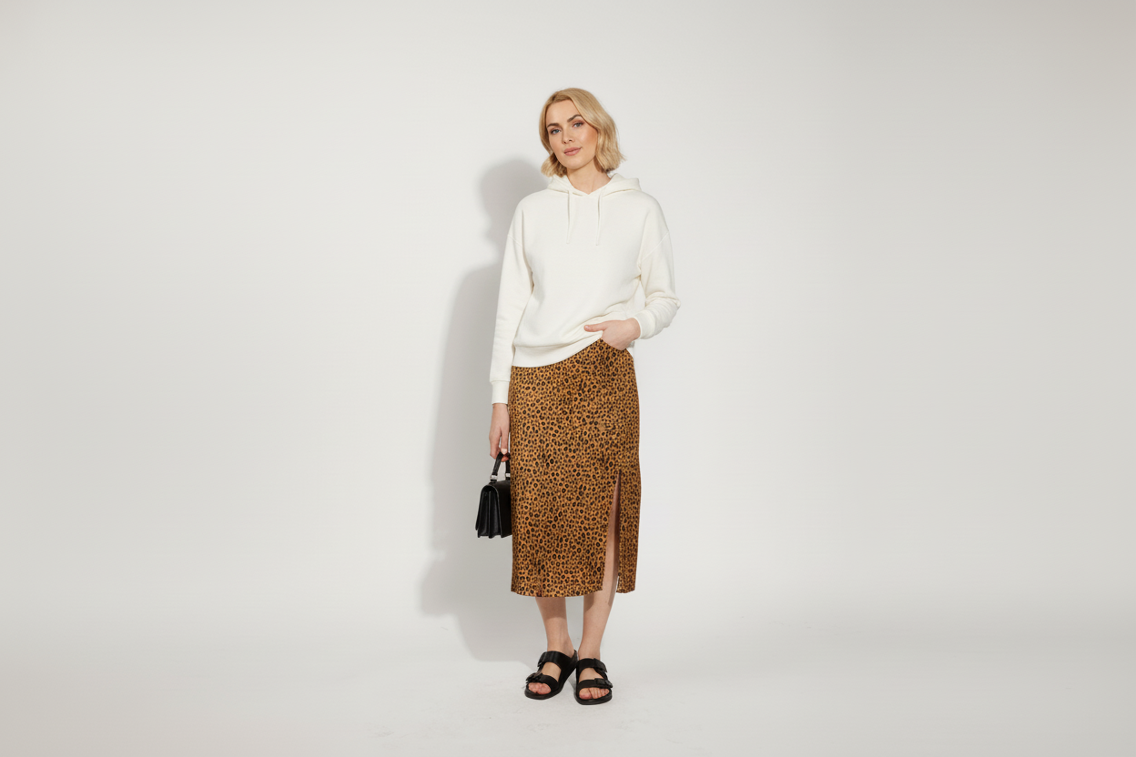 6050 - Splits Skirt - Cheetah Print