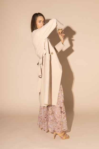 5049L - Ridge Trench Coat - Taupe