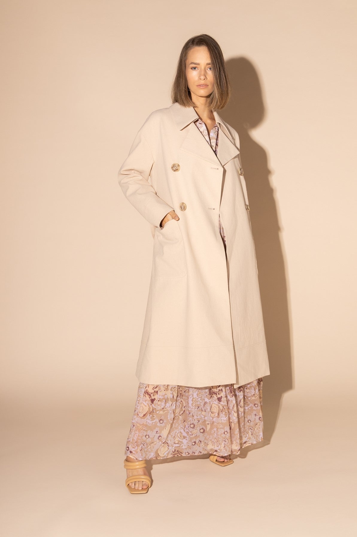 5049L - Ridge Trench Coat - Taupe