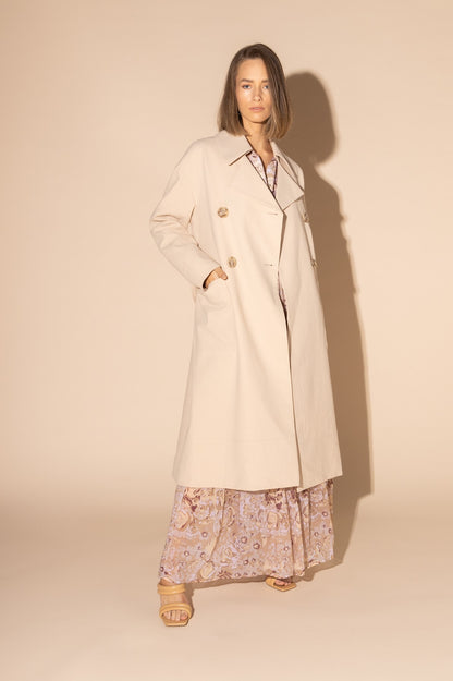 5049L - Ridge Trench Coat - Taupe