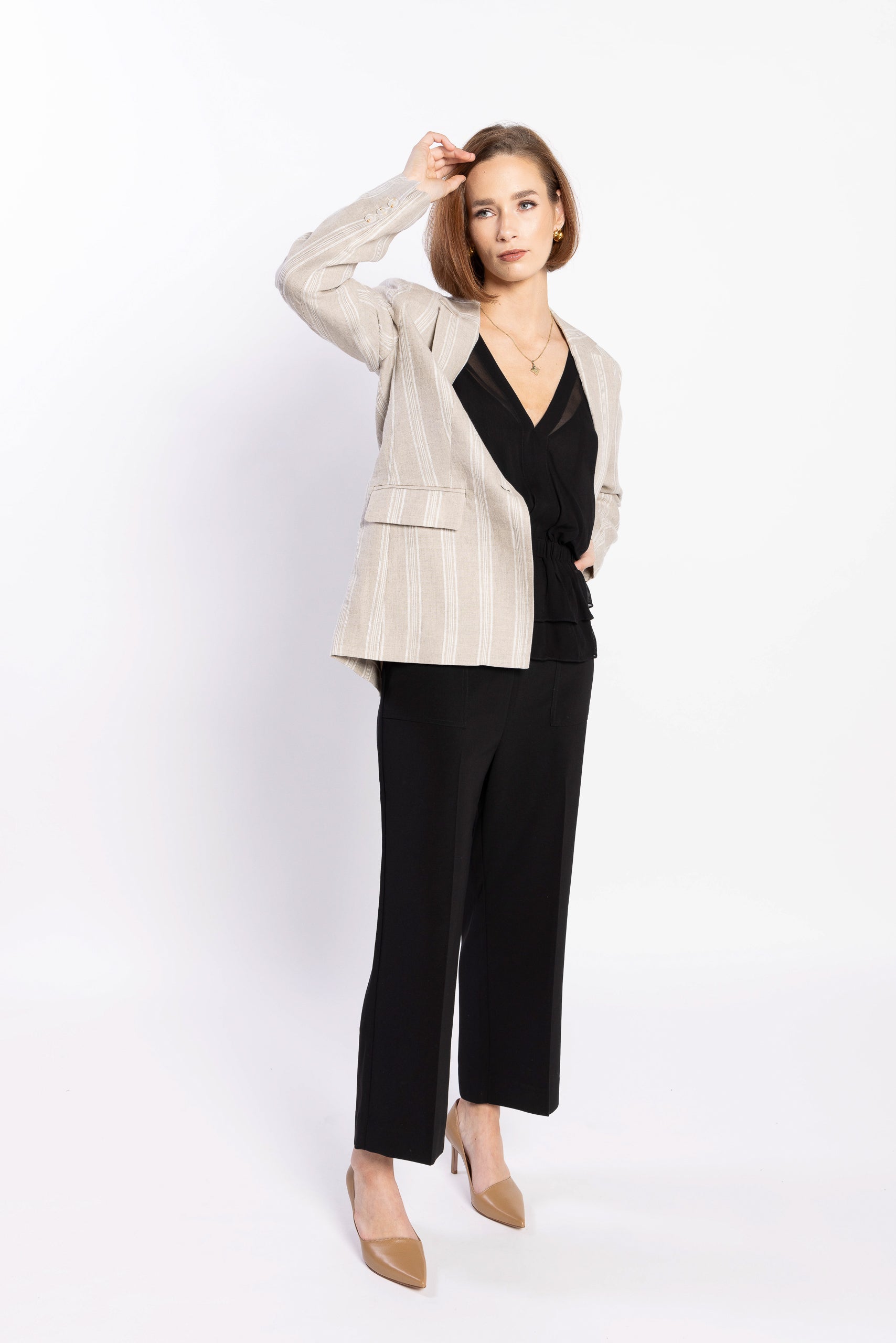 LOUGHLIN - Living Blazer - Natural Stripe