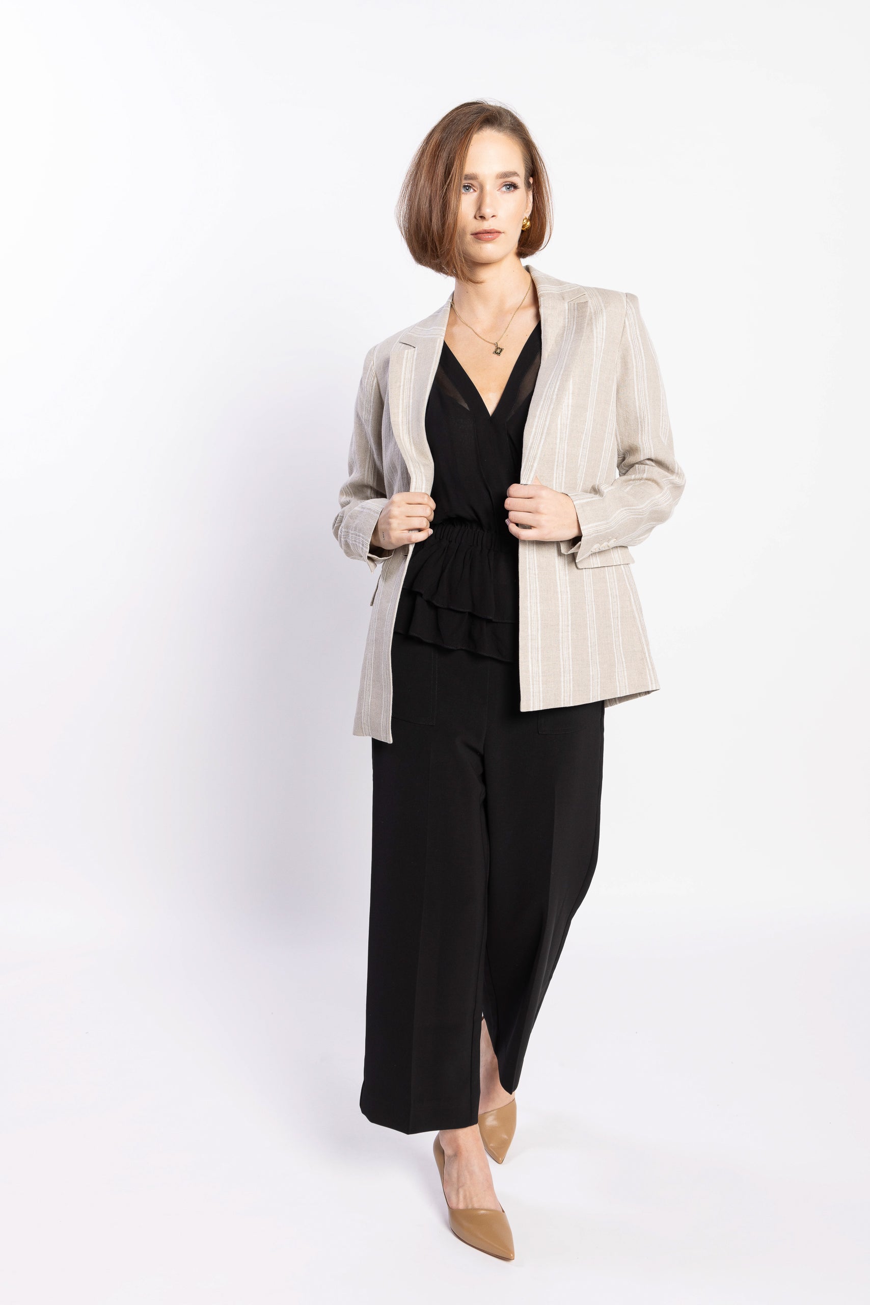 LOUGHLIN - Living Blazer - Natural Stripe