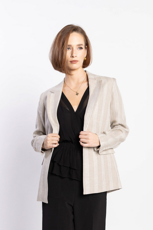 5051L - Living Blazer - Natural Stripe