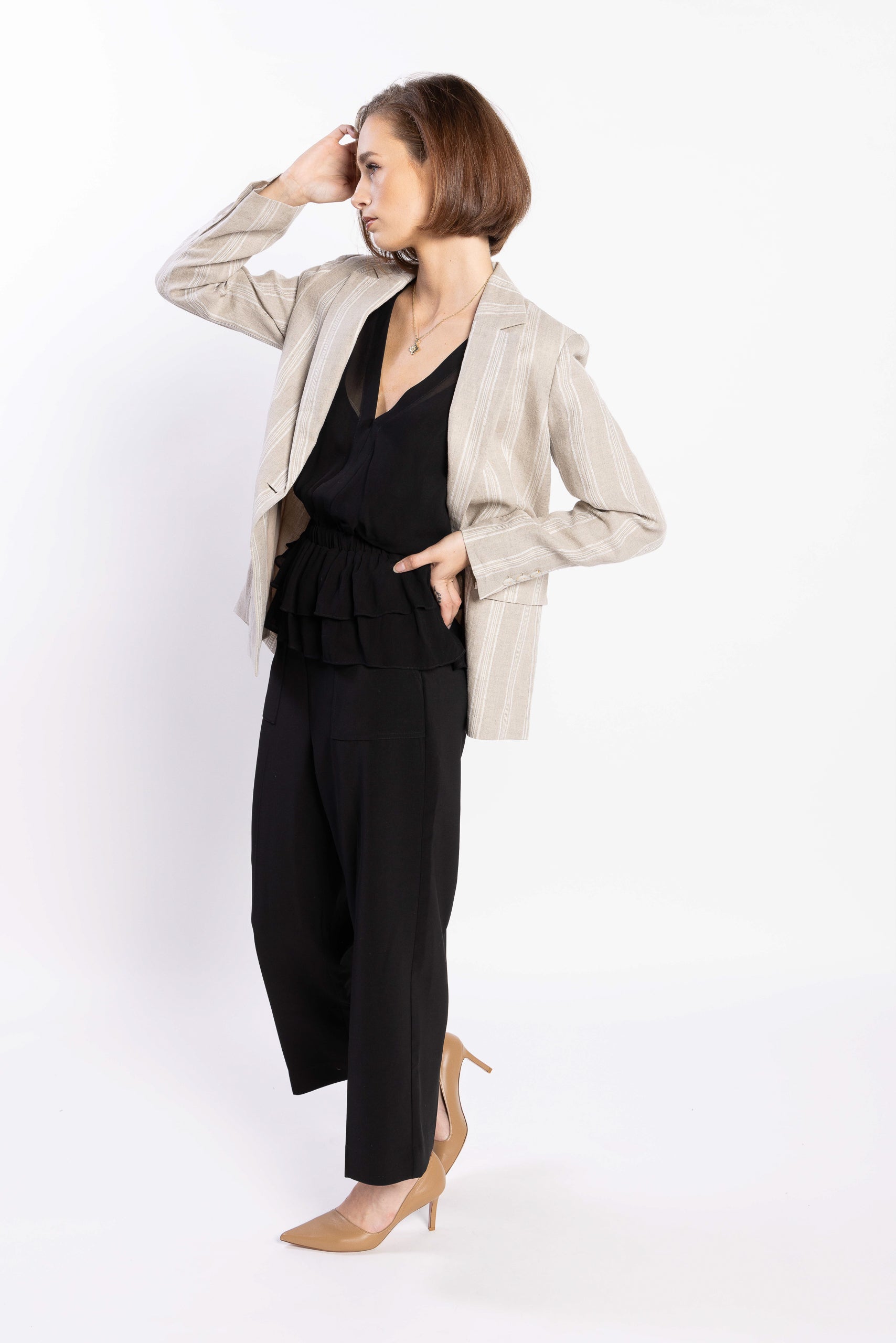 LOUGHLIN - Living Blazer - Natural Stripe