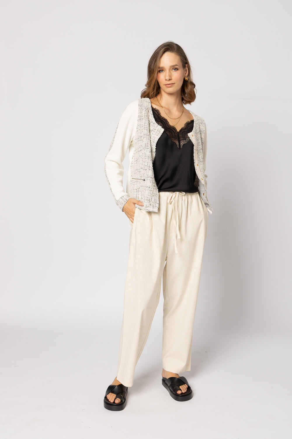 5073 - Jakcar Jacket - Ivory Combo