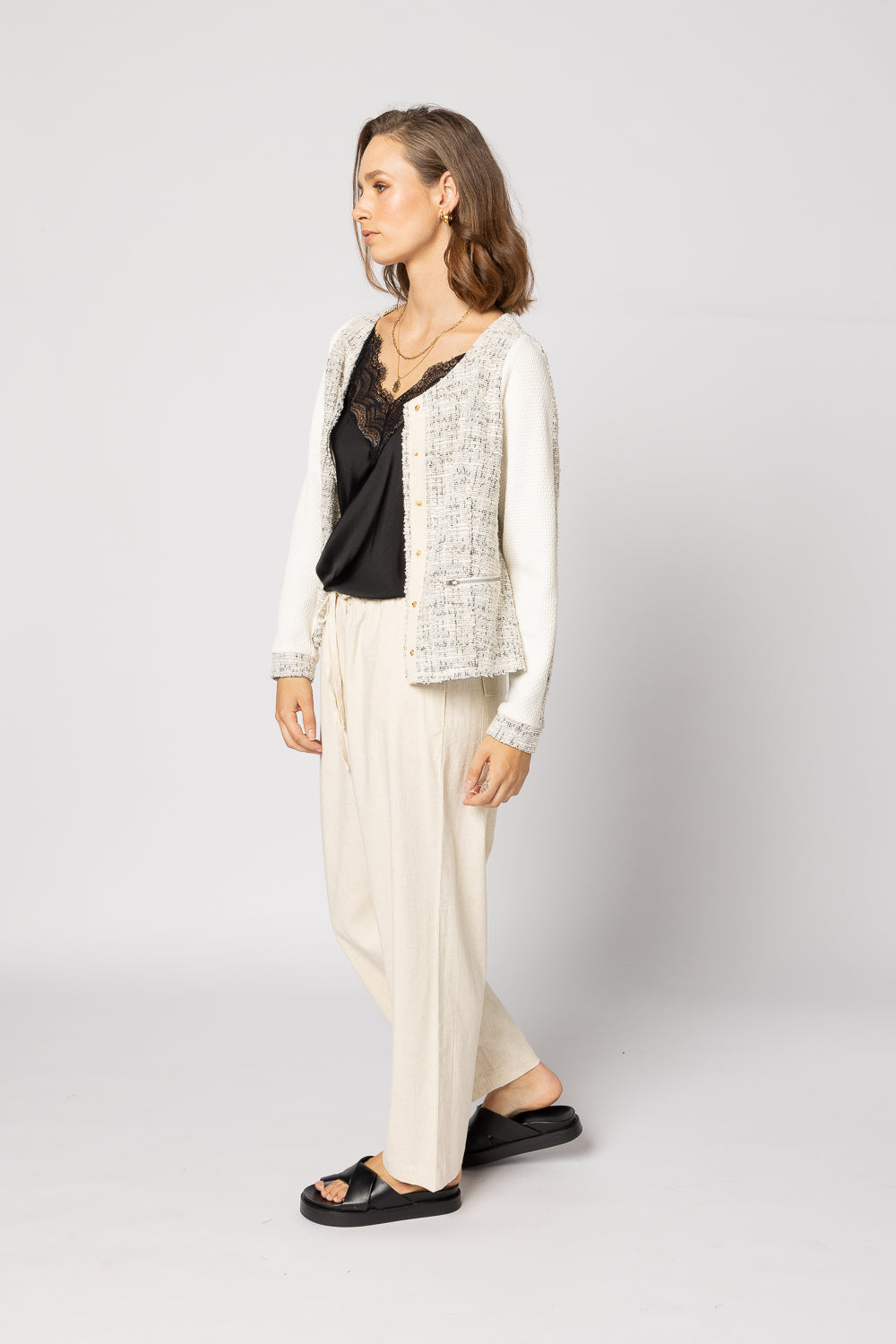 5073 - Jakcar Jacket - Ivory Combo