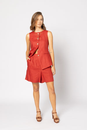 5074 - Brooklyn Vest - Blood Orange