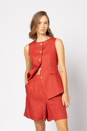 5074 - Brooklyn Vest - Blood Orange