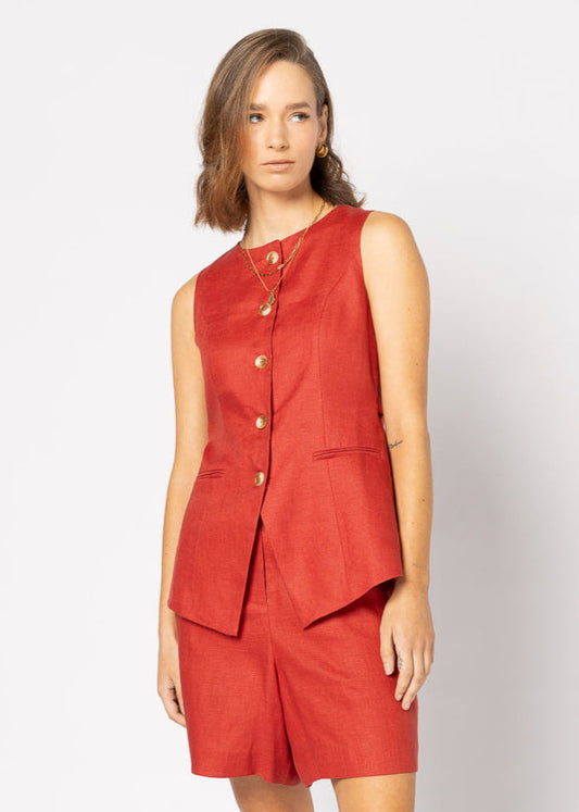 5074 - Brooklyn Vest - Blood Orange