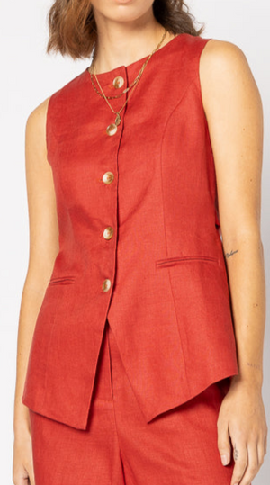 5074 - Brooklyn Vest - Blood Orange