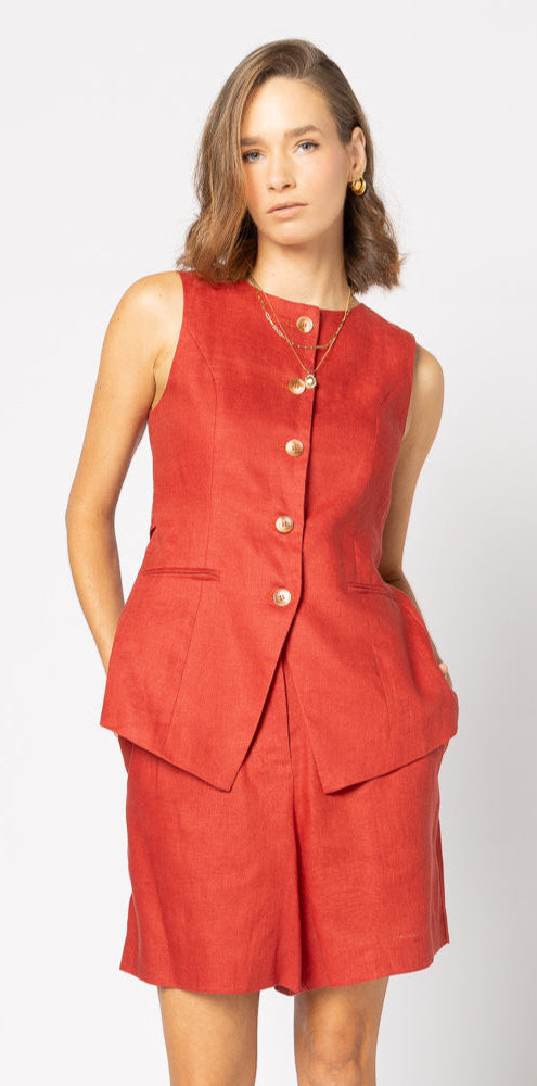 5074 - Brooklyn Vest - Blood Orange
