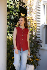 5074 - Brooklyn Vest - Blood Orange