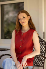 5074 - Brooklyn Vest - Blood Orange