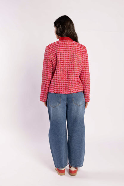 5075 - Seine Blazer - Pink Herringbone