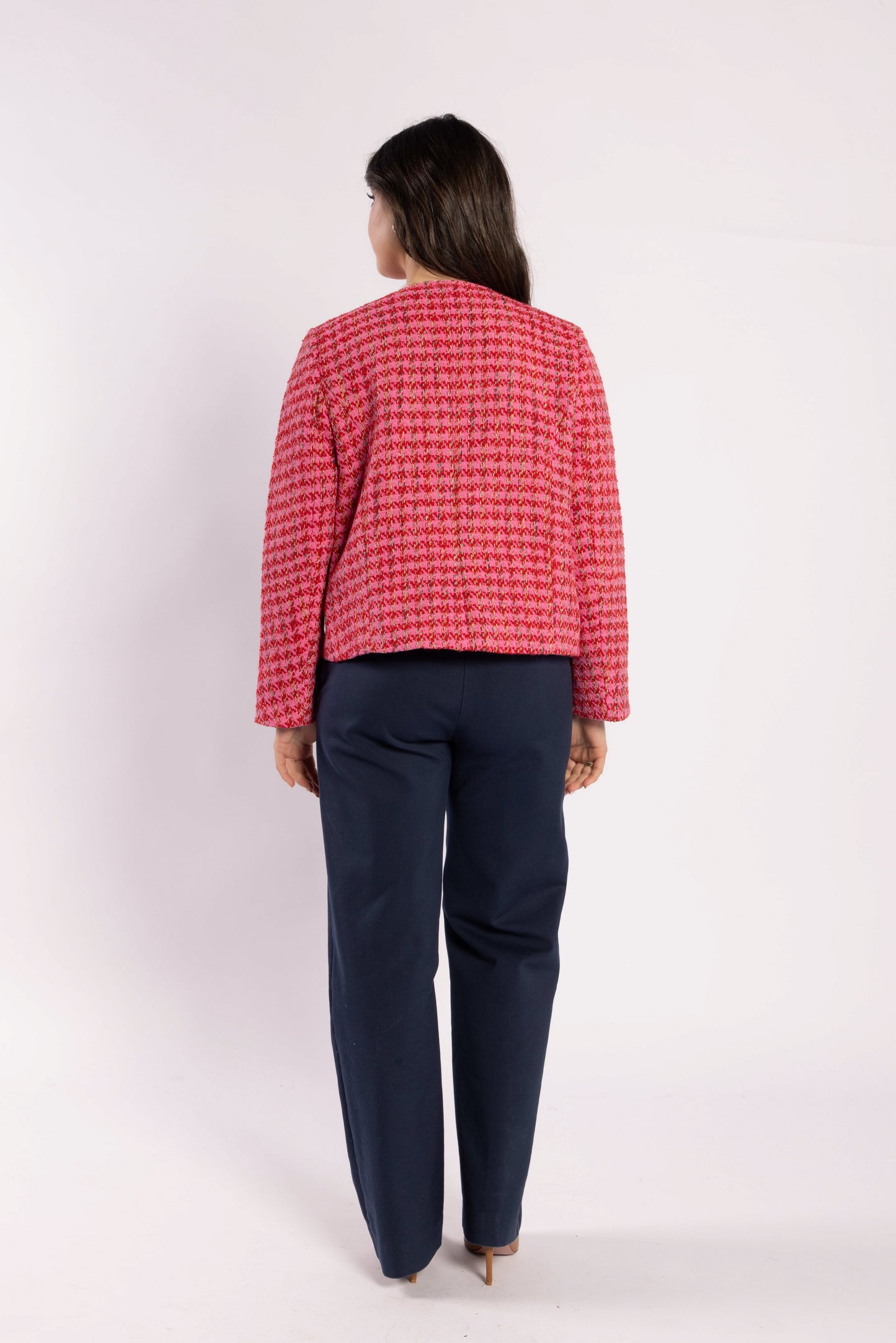 5075 - Seine Blazer - Pink Herringbone