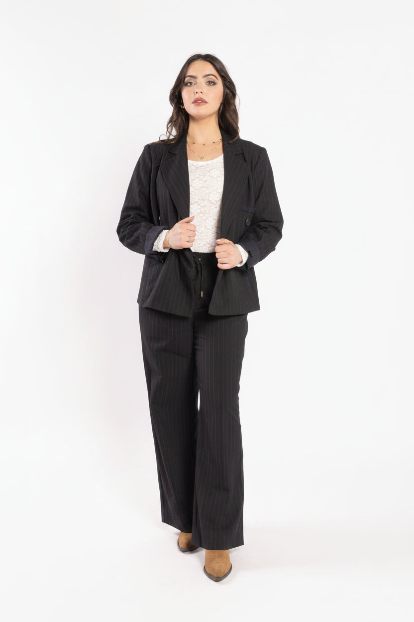 5079 - Espresso Blazer - Noir Stripe