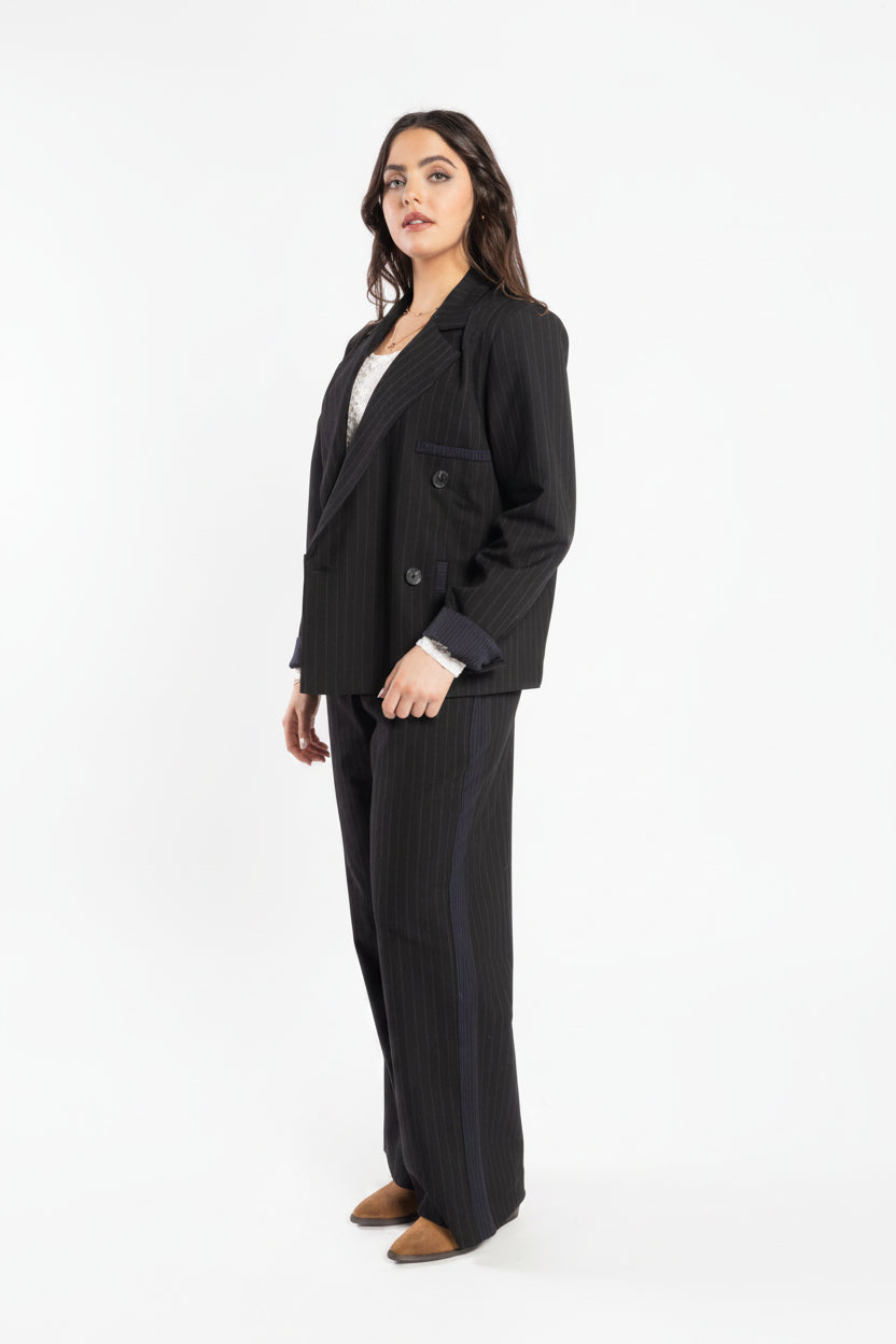 5079 - Espresso Blazer - Noir Stripe