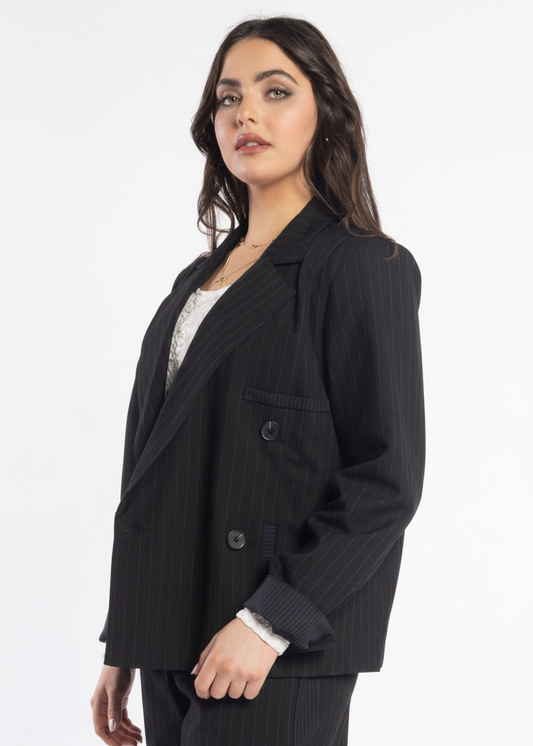 5079 - Espresso Blazer - Noir Stripe