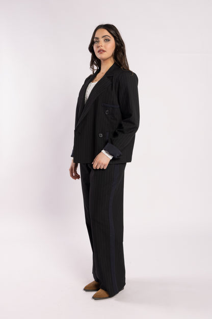 4033 - Lake Pants - Noir Stripe