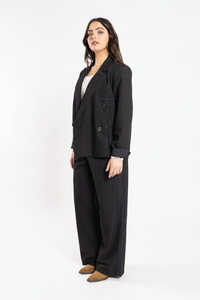 5079 - Espresso Blazer - Noir Stripe