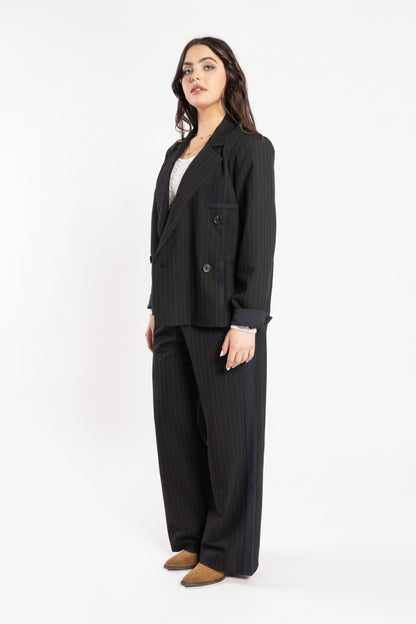 5079 - Espresso Blazer - Noir Stripe