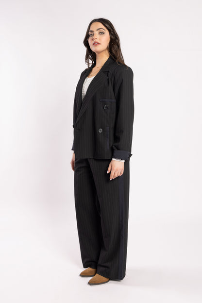 4033 - Lake Pants - Noir Stripe