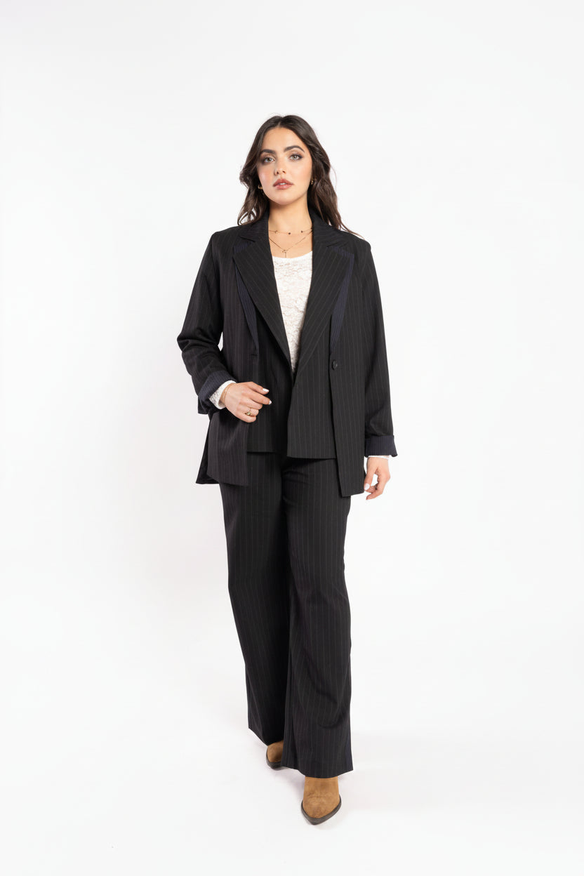 5079 - Espresso Blazer - Noir Stripe