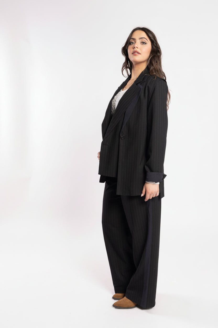 5079 - Espresso Blazer - Noir Stripe